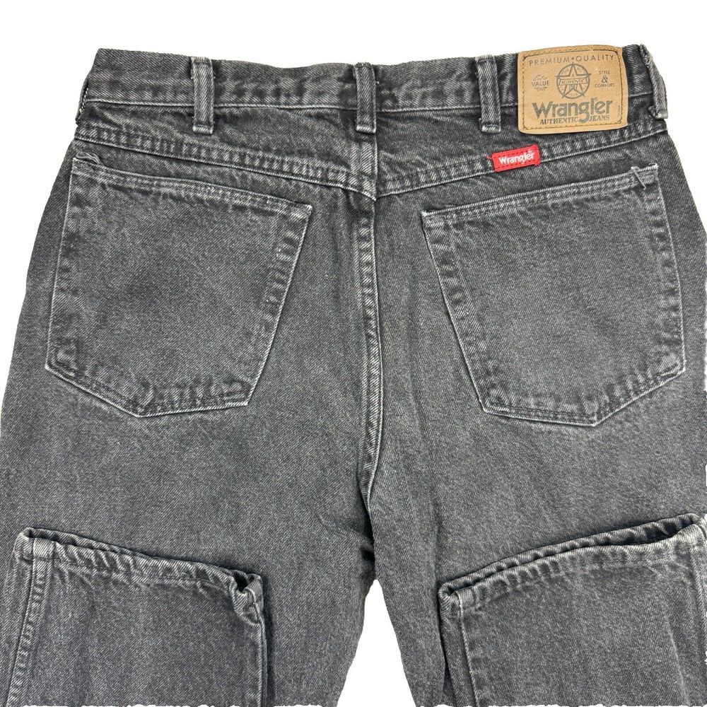 Vtg Wrangler Jeans Mens 34x32 (31x31) Black Straight Cowboy Western Made in USA